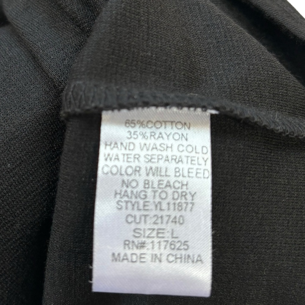 Ya Los Angeles Women’s Black Sleeveless Dress with Front Design Size Large - Picture 9 of 14